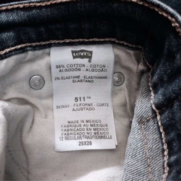Levis 511 Dark Wash Jeans 26x26 Women's/Juniors - Picture 6 of 7